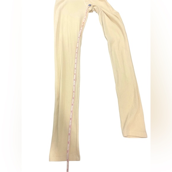 Sezane Ivory Ribbed Conor Legging size SMALL organic cotton lounge wear - Picture 11 of 13